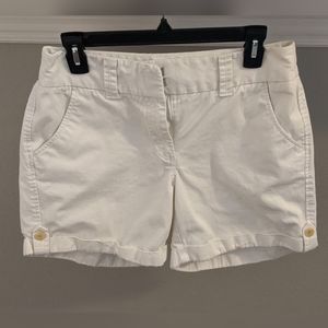 Rafaella Women's White Cuffed Shorts - Size 8